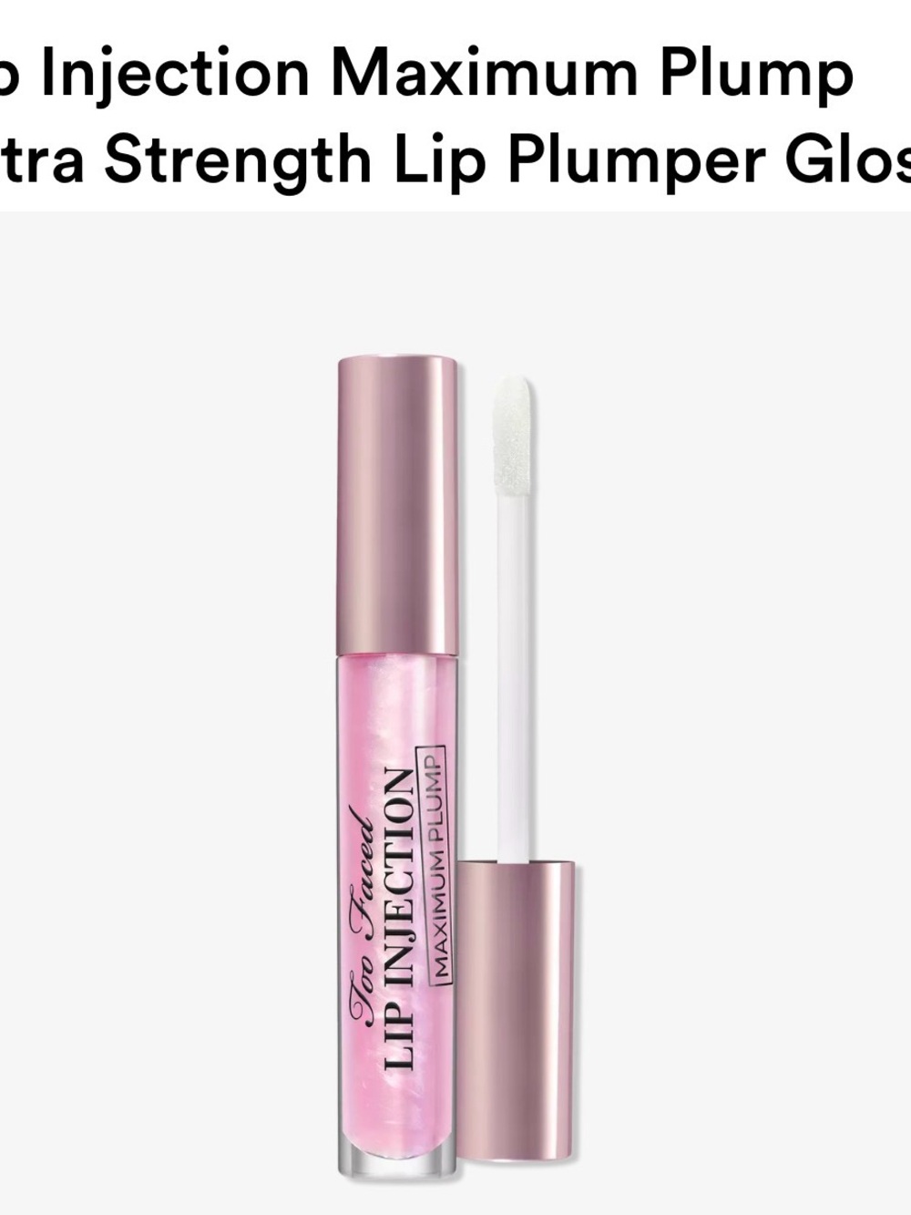 Too Faced Lip Injection Gloss in Shimmery Light Pink